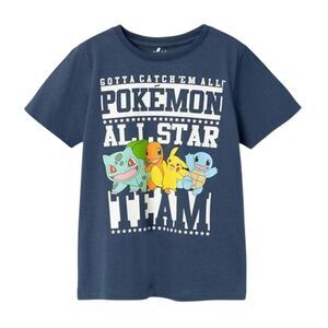 Name It Childrens/Kids Pokemon Crew Neck / Dark Denim